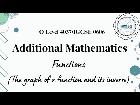 Graph of a function and its inverse | Functions | Additional Mathematics 4037/0606 | Samathics