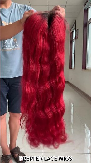 Dark Roots Red Hair 30 inches HD Lace 13×6 Lace Front Wigs