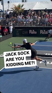 This point is just ridiculous from Jack Sock 🤯 Showing the world what pickleball is all about 💪👏 Down 1 game to Hunter Johnson, Jack is fighting back in game 2, currently leading 6-5 🗣️ | PPA Tour