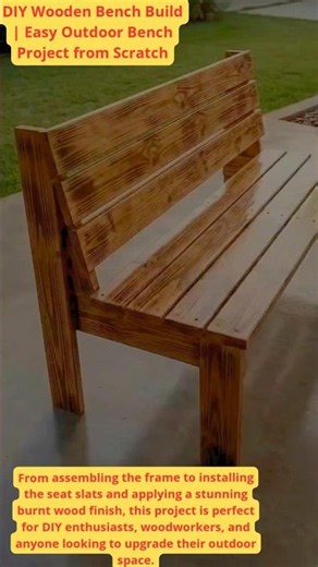 DIY Wooden Bench Build | Easy Outdoor Bench Project from Scratch #thewoodworks #wooding #wewood