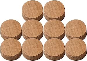 Mxfans 10x Wood Trumpet Repairing Cork Pads Trumpet Spit Valve Cork Trumpet Water Key Cork Pad Instrument Replacement Parts