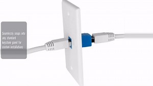 Cat6 Keystone Pass-Through Coupler Jack, White