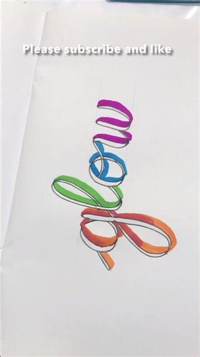 Color shadowing technique #handwriting #calligraphy # handwriting style #drawing #short