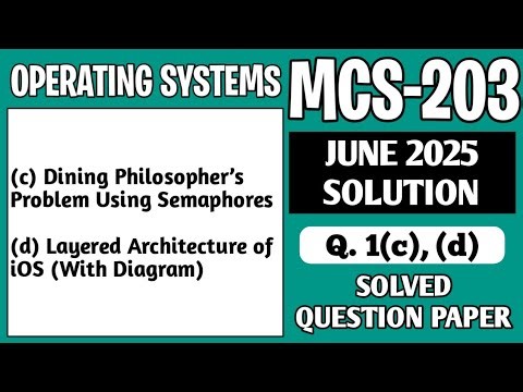 P3- 1(c), (d) | MCS203 June 25 Solution | MCS 203 Solved Question Paper | MCS203 Important Questions