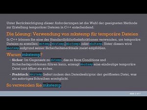 So erstellen Sie eine temporäre Datei zum Schreiben in C+ + auf einer Linux-Plattform