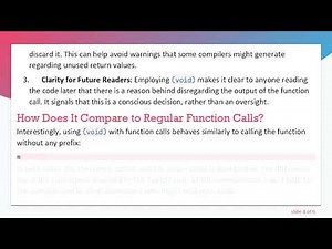 Understanding the Purpose of (void) in C: What Does It Mean?
