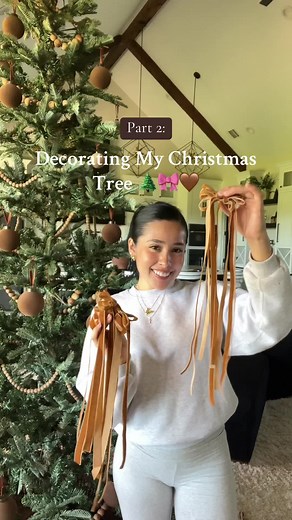 Decorating Christmas Trees with Beautiful Bows