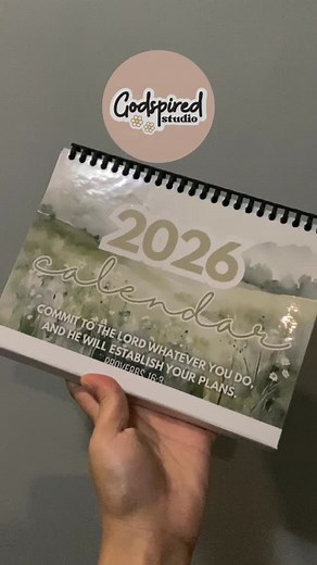 Before 2026 begins, pause for a moment… What stories do you want God to write in your life on the coming year? What blessings, milestones, and prayers are you believing for? The Godspired 2026 Desk Calendar with Reminder Notepads is designed to journey with you — helping you plan boldly, pray intentionally, and celebrate God’s faithfulness one day at a time. Order yours today and let 2026 be the year you walk confidently with God. 🤍 #deskcalendar #2026calendar #calendar2026 #planwithfaith #note