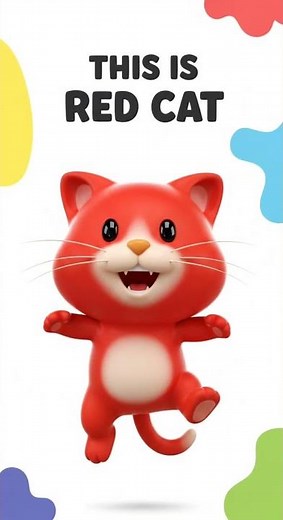 This is Yellow Cat 😺 | Funny Color Cat for Kids | Learn Colors with Cats