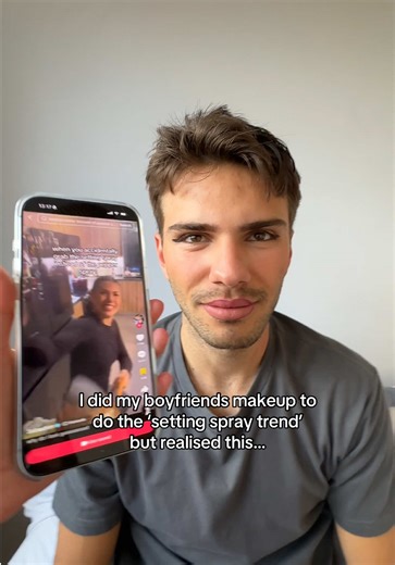 Boyfriend Makeup Prank: Hilarious Setting Spray Reaction