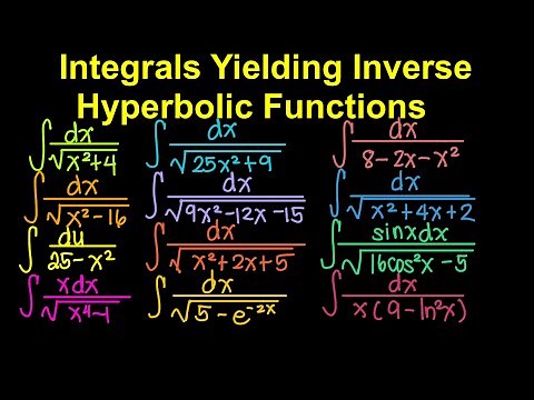 Integrals Yielding Inverse Hyperbolic Functions (Live Stream)