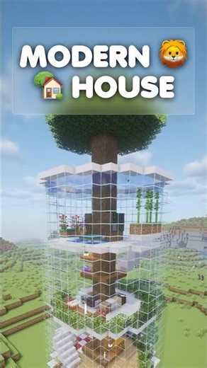 Minecraft Tutorial | Modern Tree House 🏡 #minecraft #shorts