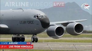 68K views · 964 reactions | KC-135 executes emergency landing on Runway 8R at HNL during Monday's Airline Videos Live broadcast in Honolulu. #airplanes #aviation #airports | AIRLINE VIDEOS | Facebook