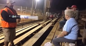 56K views · 314 reactions | Mildred Tucker is the winner of the free Weaber Valley T shirt tonite which was deliverd to her at point blank range from the T Shirt Canon. Congrads Mildred ! | SKOL CITY | Facebook