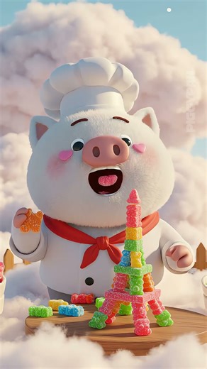 Jelly Eiffel Tower?! 🐷🍬🗼 For Real?! 👀✨