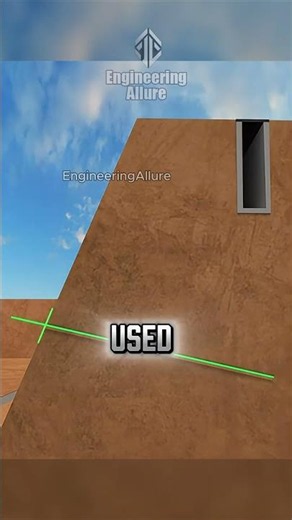 Why doesn’t this slope collapse?😰 Look behind the concrete #shorts