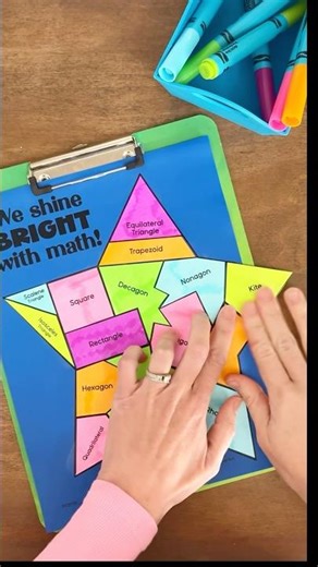 Math craft with star made of polygons!
