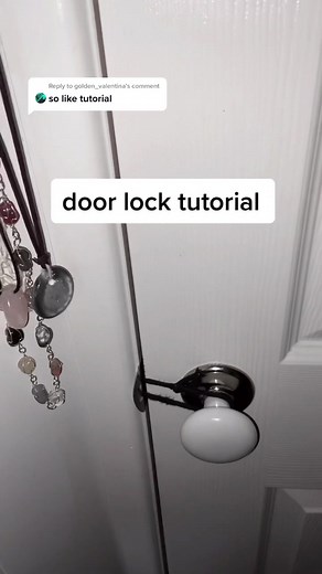 DIY Thick Hair Tie Door Lock Tutorial