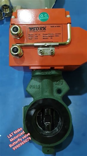 L&T Make Motorized Butterfly valve IP 67 Voltage 230 V AC On Off type with feedback signal