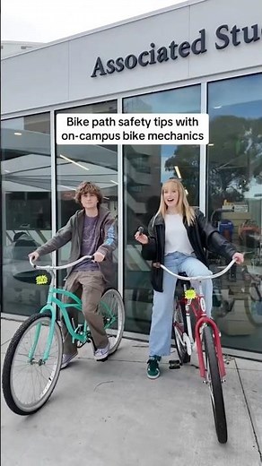 Bike path safety tips with student bike mechanics. #UCSB #BikeLife #Bicycling #CollegeLife