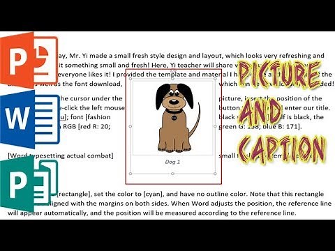 Keep Your Pictures And Captions Together In MS Word / PowerPoint / publisher