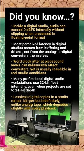 Digital studios: from floating‑point headroom myths to latency and clocking realities