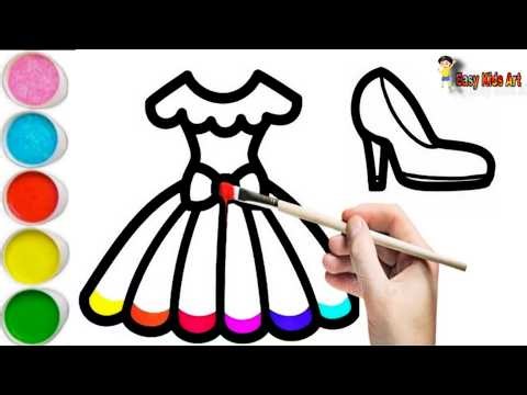 👗 How to Draw a Princess Dress & Heels 👠 | Super Easy Art