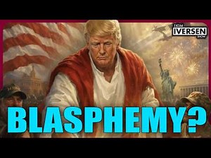 Trump Poses As Jesus With Satanic Demon Behind Him