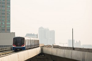 The popular BTS mass transit system for people of Bangkok, Thailand...