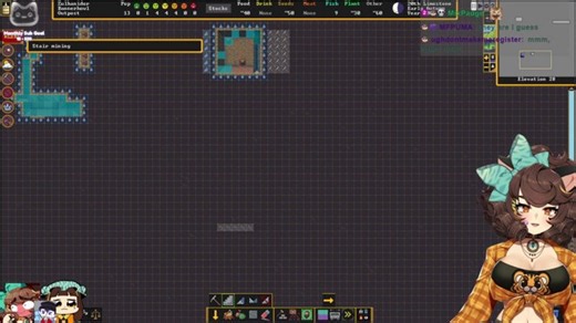 building the breeding pit (Dwarf Fortress first time) | !3am | !songs