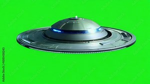 video of alien fantasy spaceship spacecraft sky on green screen background can use for sci fi projects technology green realism cosmos future 3d render 4k