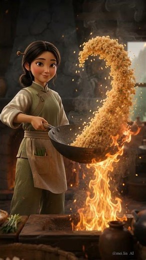 Why Restaurant Egg Fried Rice Hits Different 🔥 The Wok Hei Secret | Mei Lin | #shorts