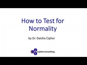 Testing the Normality of a Distribution Using SPSS