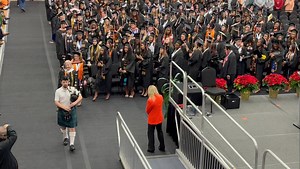 1.9K views · 56 reactions | You’re officially an Auburn University at Montgomery graduate when a bagpipe plays you out of the arena. Keep on eye out early next week for photos from both sessions. #WarhawkNation #AUMGrad2023 #graduation #college #universities #alabama #montgomeryalabama #education #degrees | Auburn University at Montgomery | Facebook