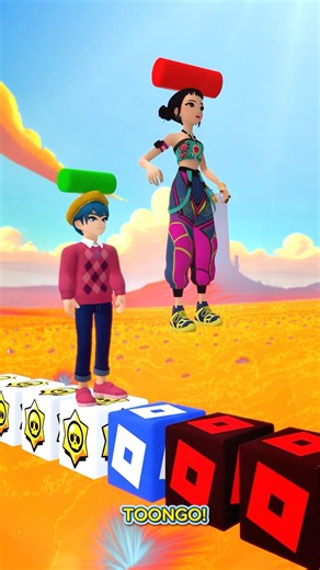 Saja Boy & Zoey Battle - Roblox vs Brawl Stars #toongo #animation #roblox