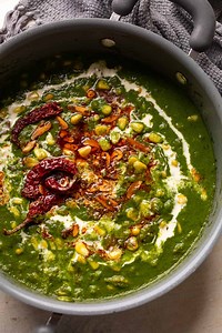 Lasooni Corn Palak | Makai Palak with Garlic Tadka