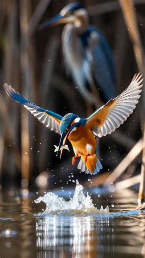 Kingfisher Hunting Over River 🐦💦 | Real Nature Sounds (No Music) #cinematicnature #natureasmr