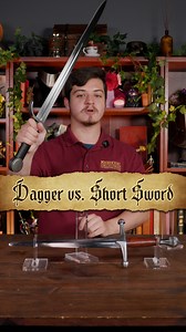 1.9K views · 50 reactions | Other than, you know, several inches, what is the actual difference between a dagger and a short sword? Just the size? The answer may surprise you! Isaac's here and happy to explain. --- #medievalcollectibles #medieval #sword #shortsword #dagger #historical #fantasy #renfaire #weapons #knights | Medieval Collectibles | Facebook