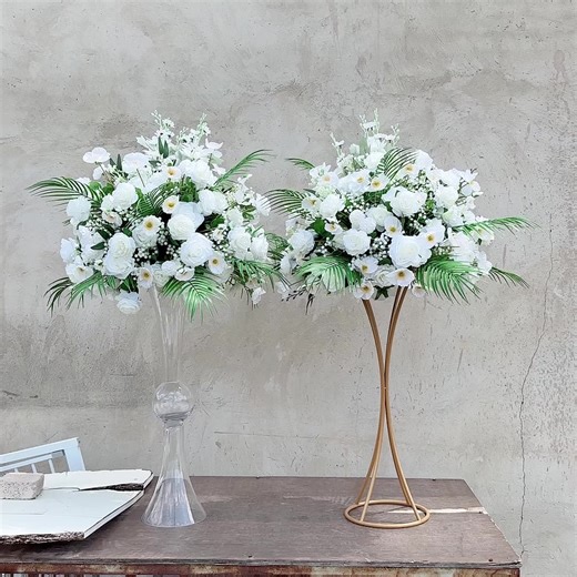 MSFAME Handmade Popular Table Decoration Centerpieces Silk Flowers Rose Artificial Flower Balls