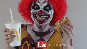 1.1K views · 18 reactions | Since social media has been blowing up with clowns lately, I thought it would be the perfect time to upload a creepy clown halloween makeup tutorial... Ronald McDonald style! Check out the full tutorial here: https://youtu.be/0UoplwpnI0w #Halloween #Clown #Makeup #FacePaint | TheFauxChanel | Facebook