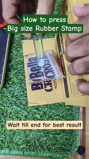 how to press for best result of Big size Rubber Stamp for packing box #foryou