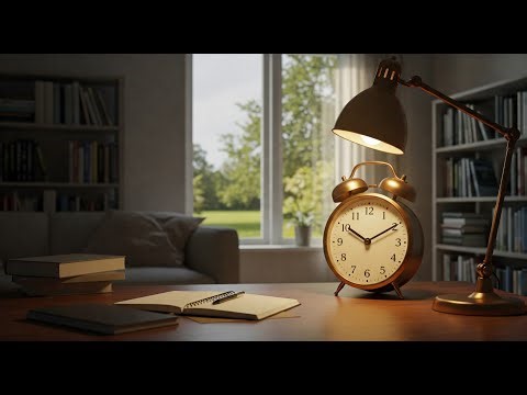 Clock Ticking with White Noise - Room Ambience for Focus, Study & Relaxation [1 Hour]