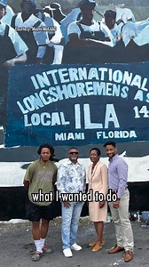 Meet Reginald O’Neal, a Miami-based artist using his work to honor Black history and resilience. 🎨✨ Across from the Lyric Theater, he painted a tribute to the International Longshoremen Association (ILA) Local 1416, an essential part of Overtown since its founding in 1936. The mural has been digitized by Miami MoCAAD and contains oral history videos about Miami’s Black Longshoremen. You can see the interactive exhibit at the Lyric Theater and the physical mural on view at ILA Local 1416 Union H