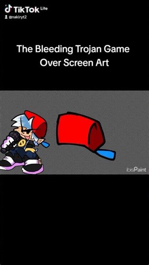 The Bleeding Trojan Game Over Screen | The XML Files Art Timelapse