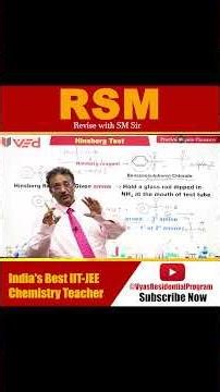 Tests for Amines 🧪 ( part 2) | Master Organic Chemistry Quickly! #rsm96 #shorts