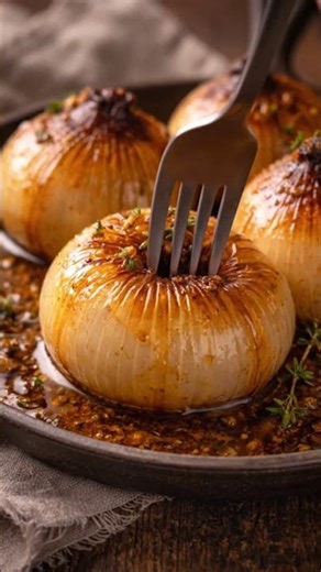 Caramelized Roasted Onions with Garlic Butter