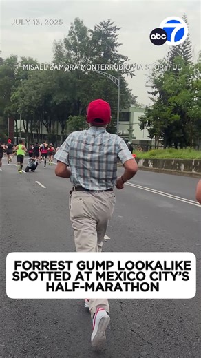 “Run, Forrest, run!” The Forrest Gump lookalike was spotted running in the Mexico City half-marathon, surprising fellow race participants. “It caught my attention, and I decided to record the moment,” runner Misael Zamora Monterrubio said. You never know what you're gonna get. | ABC7