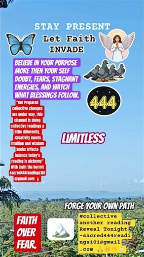 #collective Let Faith invade, spiritual reading reveal tonight stay Present, FAITH OVER FEAR. 🫶🫵🫂🕯️