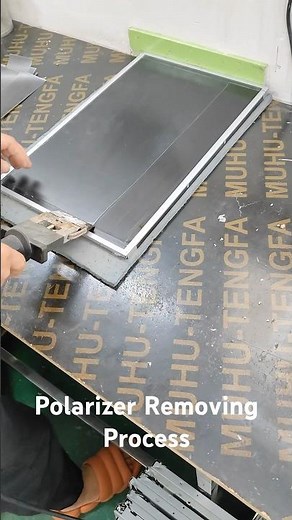 Monitor Screen Polarizer Removing Process #lcd #screen #scratch #fix #polarizer #remover
