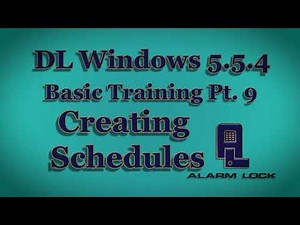 DL-Windows Training Course: 09 - Creating Schedules